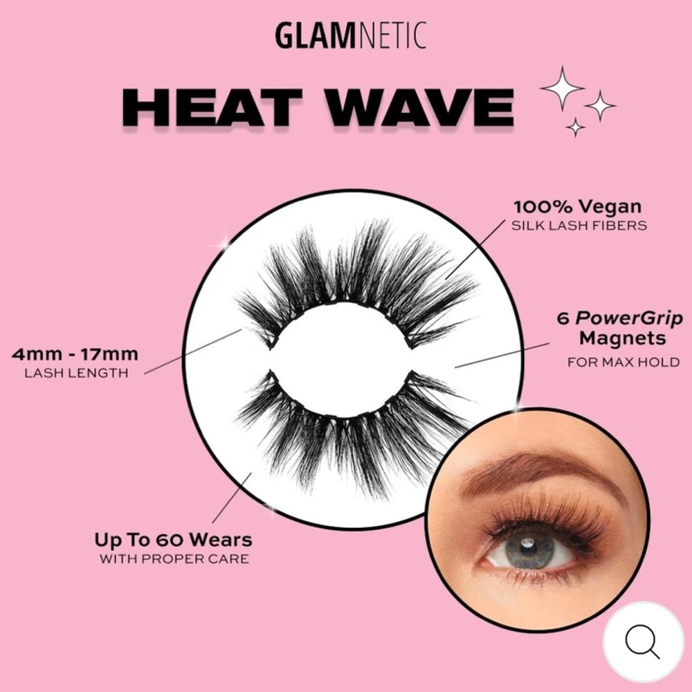 Glamnetic heat wave magnetic lashes - NWT